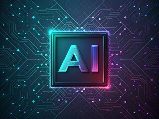 Ai artificial intelligence technology concept digital background machine learning neural network 3d render