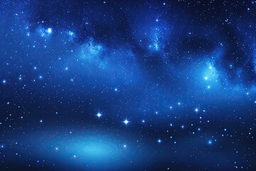 Stunning Celestial Night Sky Background with Deep Blue Stars and Shimmering Gradient Effect