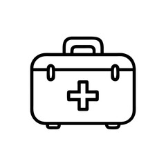 Obraz premium Medical bag icon outline design on a clear background 