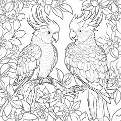 cockatoo bird for coloring book