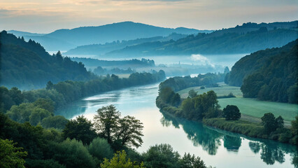 morning in the mountains