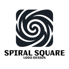 Spiral Square Vector Logo Design
