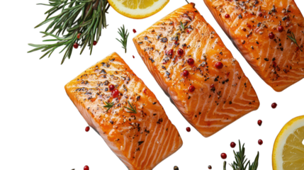 Salmon steak on a clean white background