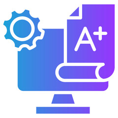 Grading System glyph gradient icon