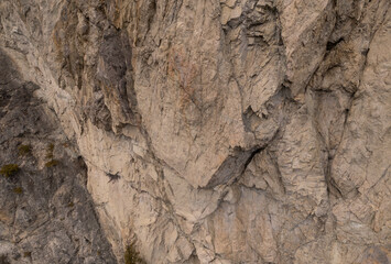 Rocky Cliff Face Featuring Detailed Texture in BC, Canada