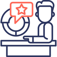 Manager Review line color icon