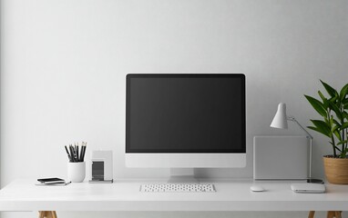 Fototapeta premium Modern Workspace Mockup suitable for advertisement
