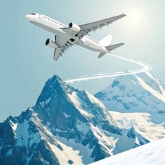 Naklejka premium airplane in the sky