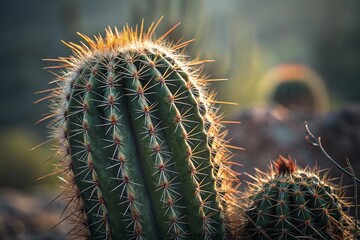 close-up still life with cactus plan - generated by ai