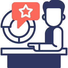 Manager Review mixed color icon