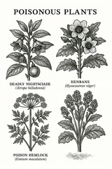 set of vector floral elements