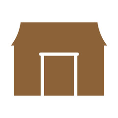 vector illustration of a wooden house