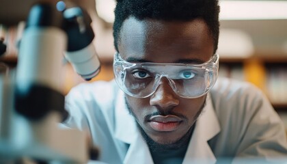 Obraz premium A student researching a topic in a university library for a science project, Research, Detailed and focused