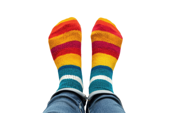 Colorful striped socks for casual wear, perfect for adding a fun touch to any outfit in spring or summer while enjoying a relaxed day at home or outing with friends