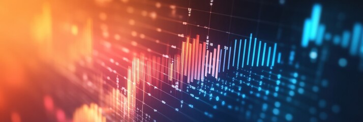 Structured financial analytics dashboard with rising business graph in corporate fintech design featuring soft neutral gradients