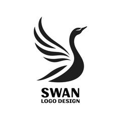 Swan Vector Logo Design