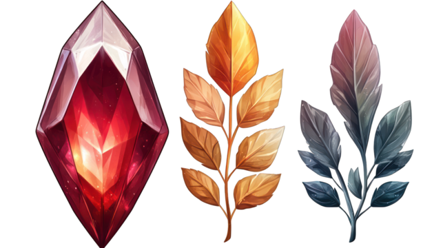 Red game gemstone, crystal icon isolated on a white background