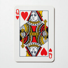 Queen of Hearts Playing Card Classic Design and Imagery