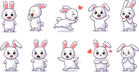 Fototapeta premium set of bunny