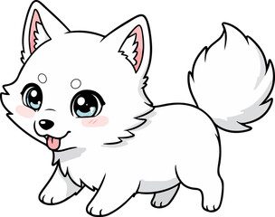 wolf on white background