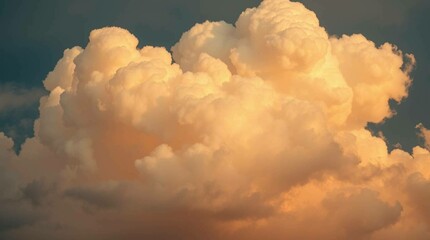 Nuvens Douradas no Horizonte ao Entardecer