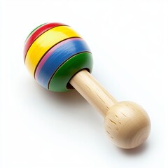 baby rattle on white background