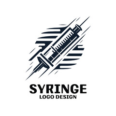 Syringe Vector Logo Design