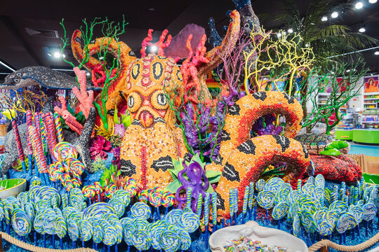Incredible candy displays at the iconic IT'SUGAR store located at the Ala Moana Center in Honolulu.