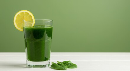 Refreshing Green Smoothie with Lemon