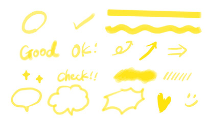 手書きマーカーあしらいセッ