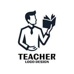 Teacher Vector Logo Design