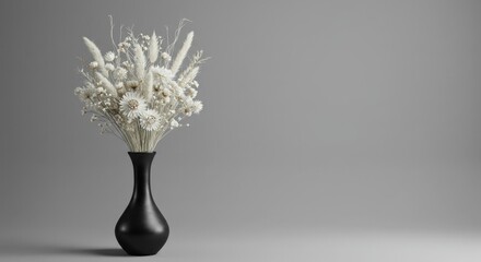 Monochromatic Dried Flower Arrangement