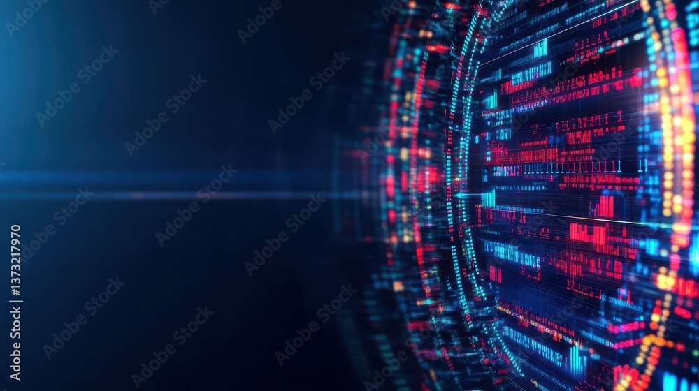 Poster Big data analytics driving informed decision making solid background