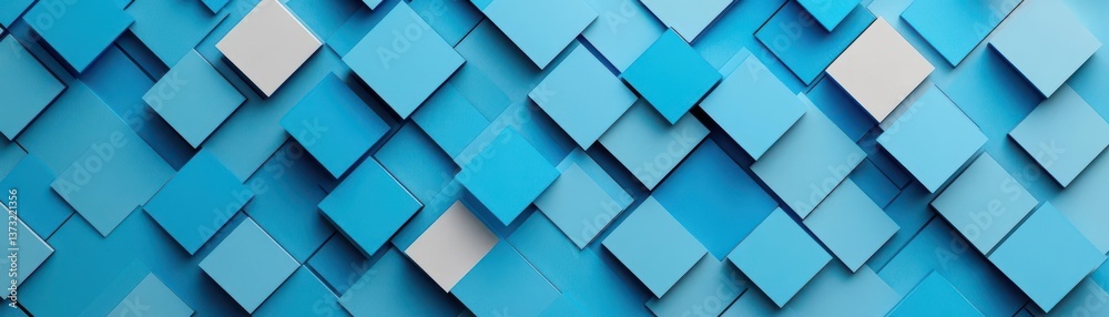Aufkleber blue minimalist paper backdrop for modern digital workspace geometric abstract square pattern