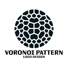 Obraz premium Voronoi Pattern Vector Logo Design