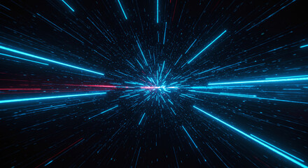 haz de luz azul en fondo negro 