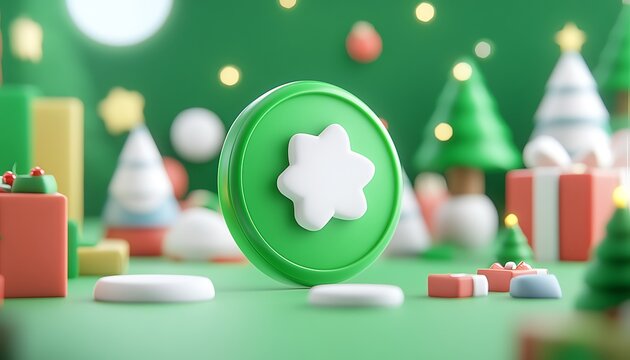 Festive 3D Icon Display