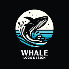 Whale Vector Logo Desgin