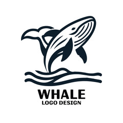 Whale Vector Logo Desgin