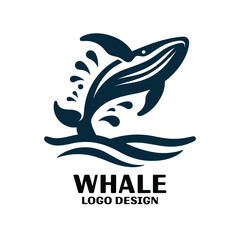 Whale Vector Logo Desgin