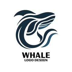 Whale Vector Logo Desgin
