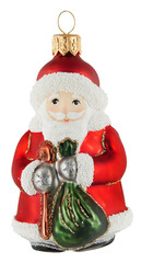 Christmas Santa Claus Gift Bag cut out isolated transparent background