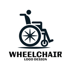 Wheelchair Vector Logo Desgin