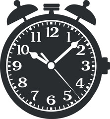 Vintage-style alarm clock illustration for time-related themes and designs.