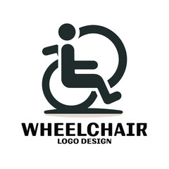 Wheelchair Vector Logo Desgin