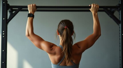 Woman Workout in Gym.