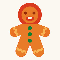 gingerbread man isolated on white