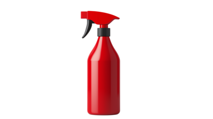 red spray bottle isolated on white background , transparent png 