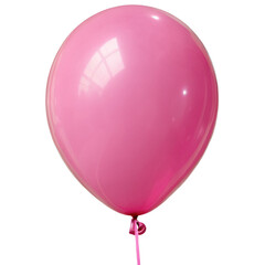 Pink Balloon on Transparent Background