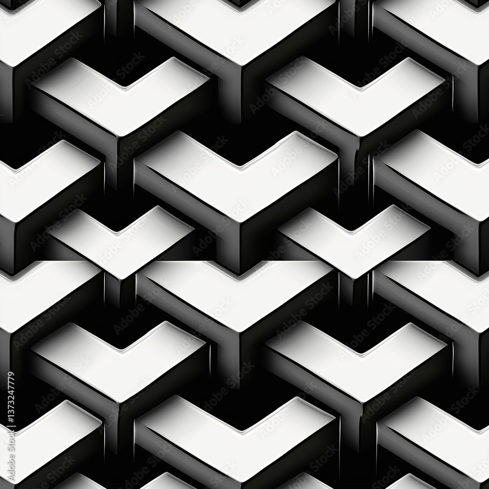 Aufkleber seamless 3d geometric pattern creating a modern and stylish look